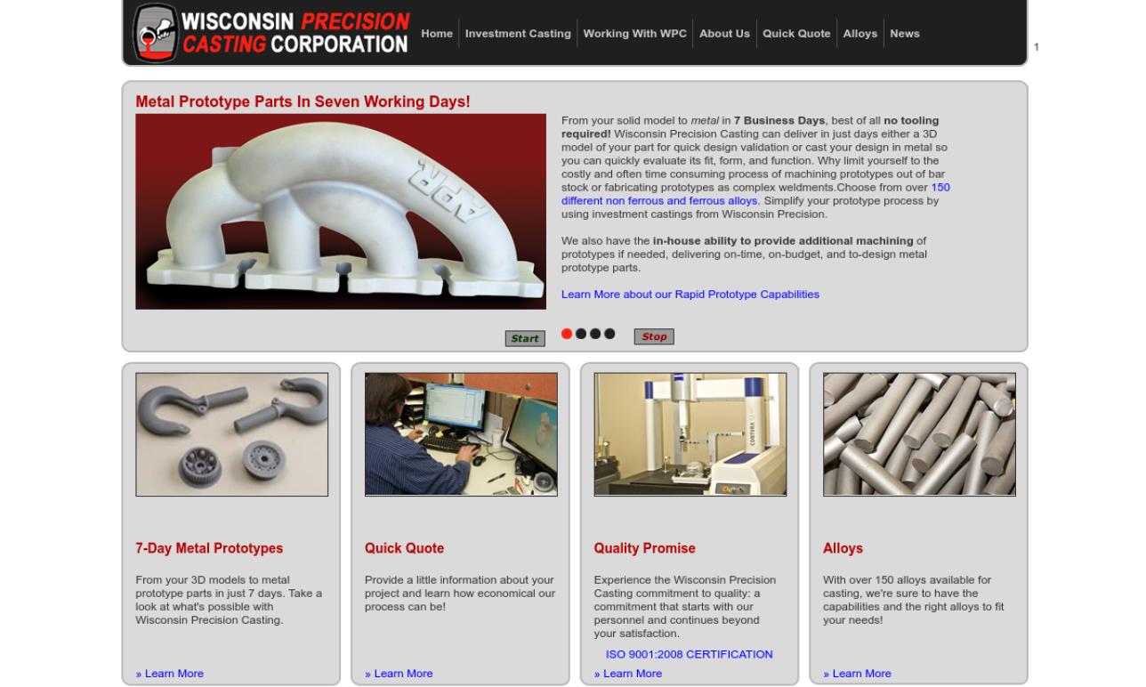 Wisconsin Precision Casting Corporation Investment Castings